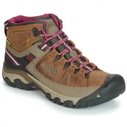 Chaussures Femme Randonnée Keen TARGHEE III MID WP Marron / Rose