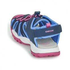 Chaussures Fille Sandales sport Geox BOREALIS GIRL Bleu / Rose -Chaussures de sport Soldes Boutique 18764335 500 E