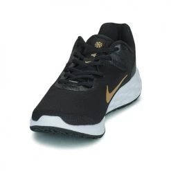 Chaussures Homme Running / trail Nike NIKE REVOLUTION 6 NN Noir / Doré -Chaussures de sport Soldes Boutique 20297322 500 C