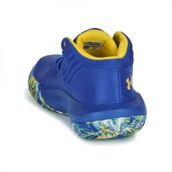 Chaussures Enfant Basketball Under Armour UA GS JET 21 Bleu / Jaune -Chaussures de sport Soldes Boutique 21191164 500 E