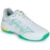 Chaussures Femme Tennis Mizuno EXCEED LIGHT AC Blanc / Vert -Chaussures de sport Soldes Boutique 21289985 500 A