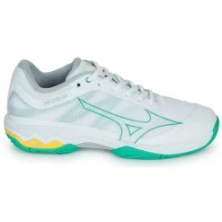 Chaussures Femme Tennis Mizuno EXCEED LIGHT AC Blanc / Vert -Chaussures de sport Soldes Boutique 21289985 500 B