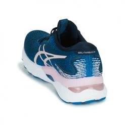 Chaussures Femme Running / trail Asics GEL-NIMBUS 24 Bleu / Rose -Chaussures de sport Soldes Boutique 21290702 500 E