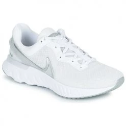 Chaussures Femme Running / trail Nike NIKE REACT MILER 3 Blanc / Argenté